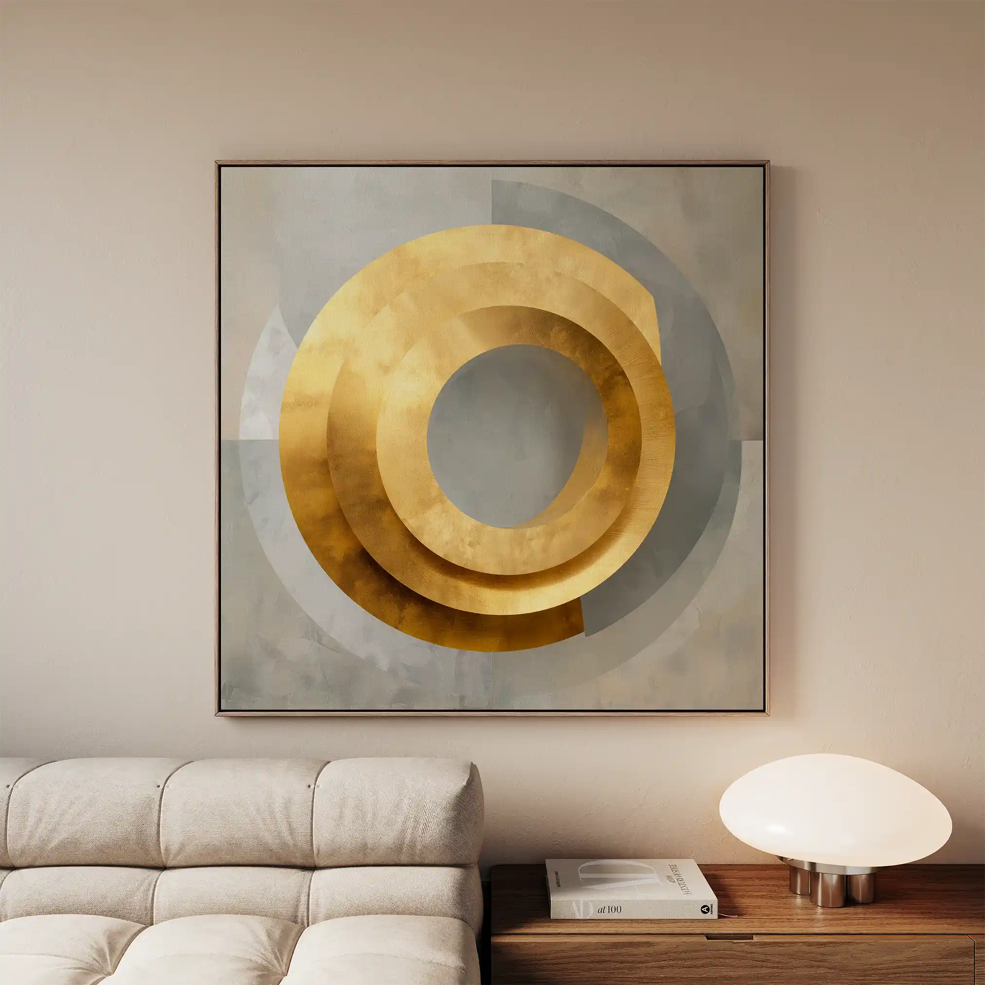 Abstract 1252 Canvas Art 60 x 60 cm / Black