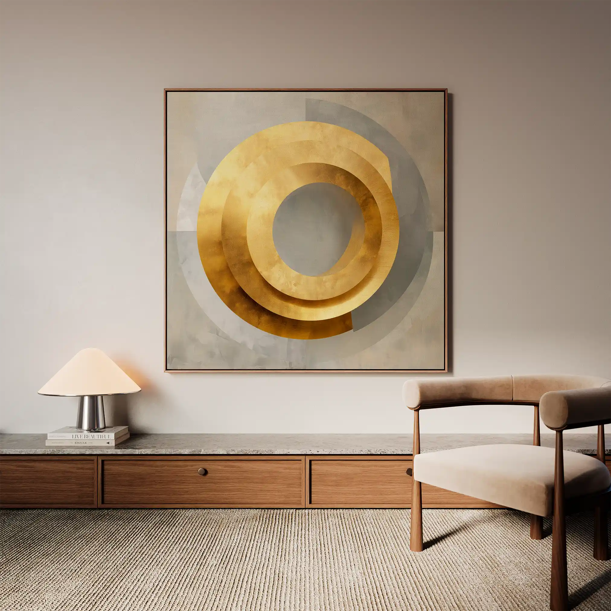 Abstract 1252 Canvas Art 60 x 60 cm / Black