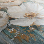 Floral 1252 Canvas Art 16" x 16" / 40 x 40 cm / Black