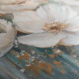 Floral 1252 Canvas Art 16" x 16" / 40 x 40 cm / Black