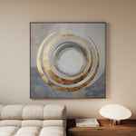 Abstract 1253 Canvas Art 16" x 16" / 40 x 40 cm / Black