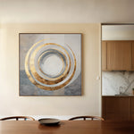 Abstract 1253 Canvas Art 16" x 16" / 40 x 40 cm / Black