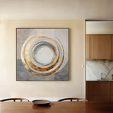 Abstract 1253 Canvas Art 16" x 16" / 40 x 40 cm / Black