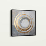 Abstract 1253 Canvas Art 16" x 16" / 40 x 40 cm / Black