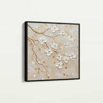 Floral 1253 Canvas Art 60 x 60 cm / Black