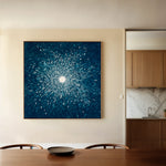 Abstract 1254 Canvas Art 16" x 16" / 40 x 40 cm / Black