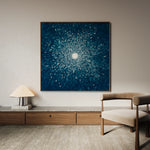 Abstract 1254 Canvas Art 16" x 16" / 40 x 40 cm / Black