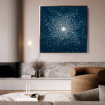 Abstract 1254 Canvas Art 16" x 16" / 40 x 40 cm / Black