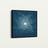 Abstract 1254 Canvas Art 16" x 16" / 40 x 40 cm / Black