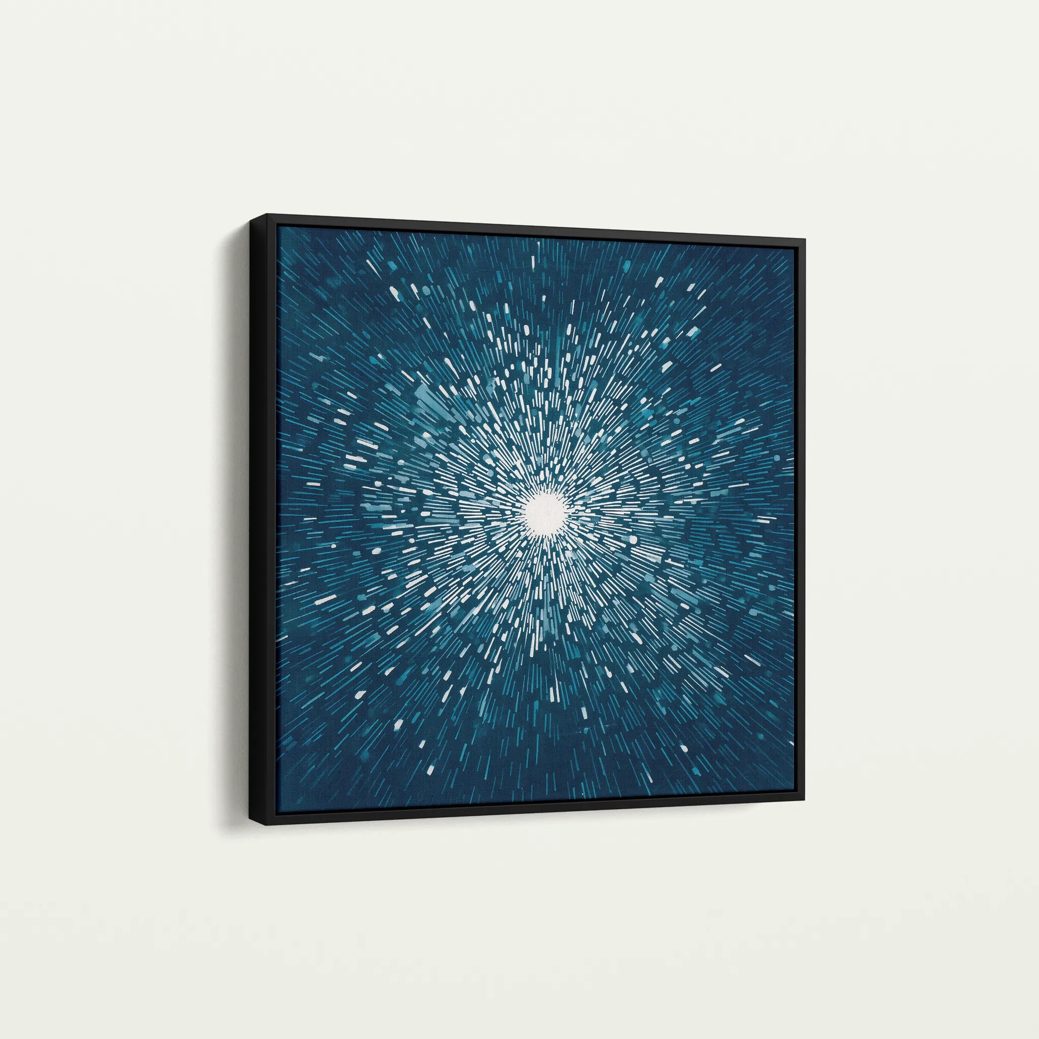 Abstract 1254 Canvas Art 16" x 16" / 40 x 40 cm / Black