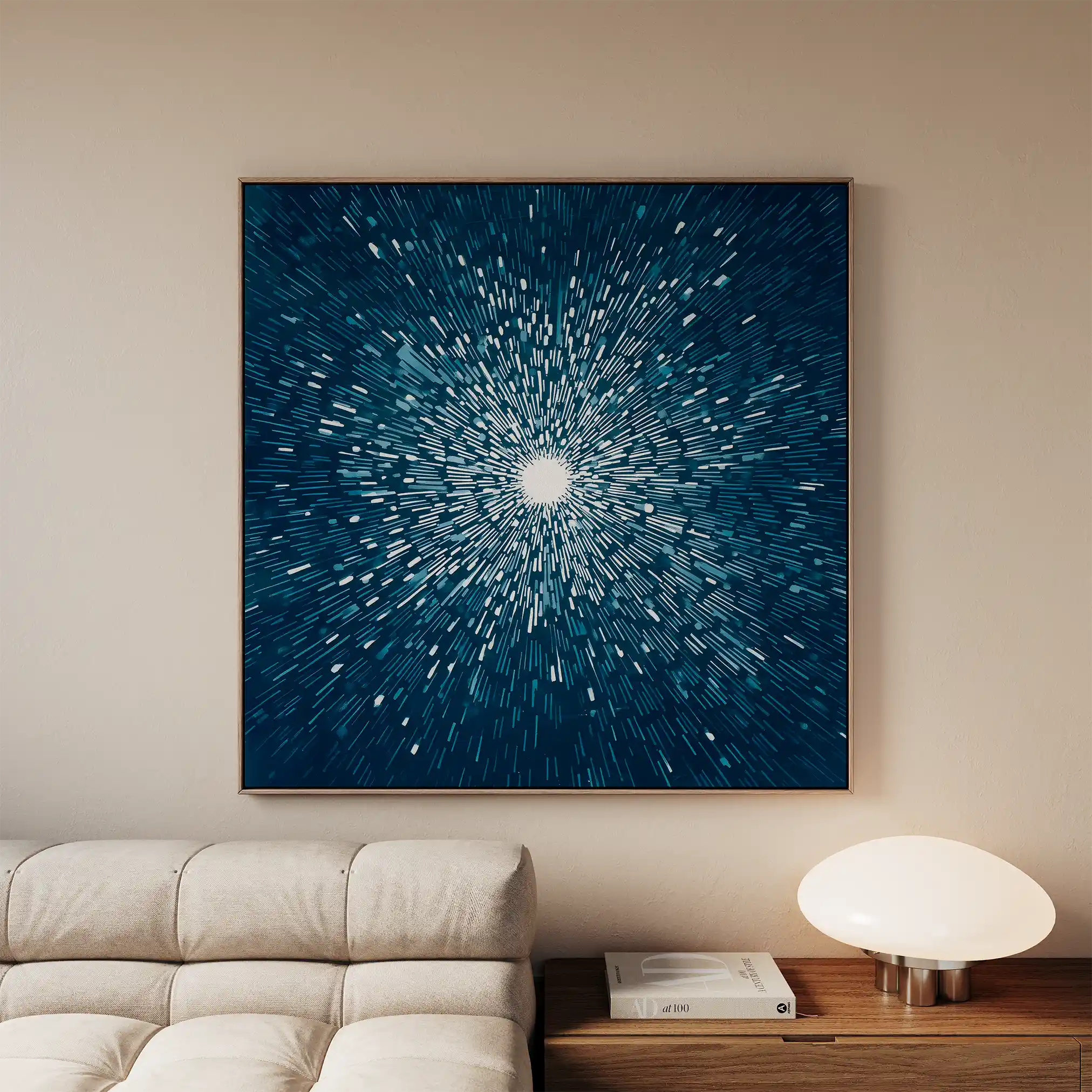 Abstract 1254 Canvas Art 60 x 60 cm / Black