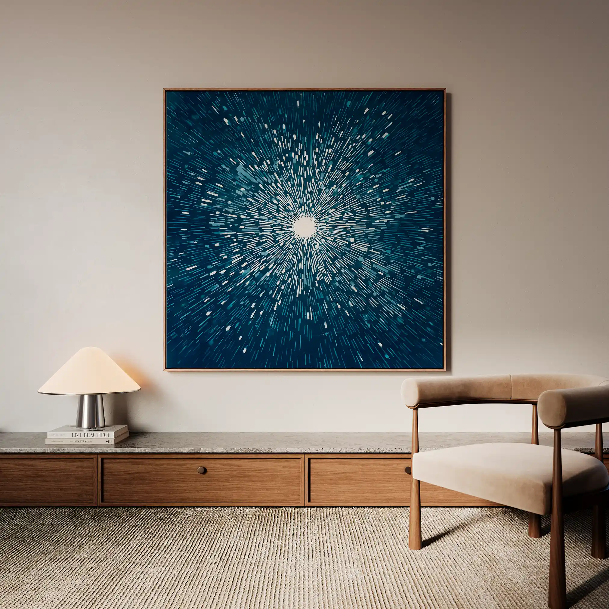 Abstract 1254 Canvas Art 60 x 60 cm / Black