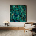 Abstract 1255 Canvas Art 16" x 16" / 40 x 40 cm / Black