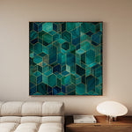 Abstract 1255 Canvas Art 16" x 16" / 40 x 40 cm / Black