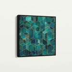 Abstract 1255 Canvas Art 16" x 16" / 40 x 40 cm / Black