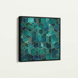 Abstract 1255 Canvas Art 16" x 16" / 40 x 40 cm / Black