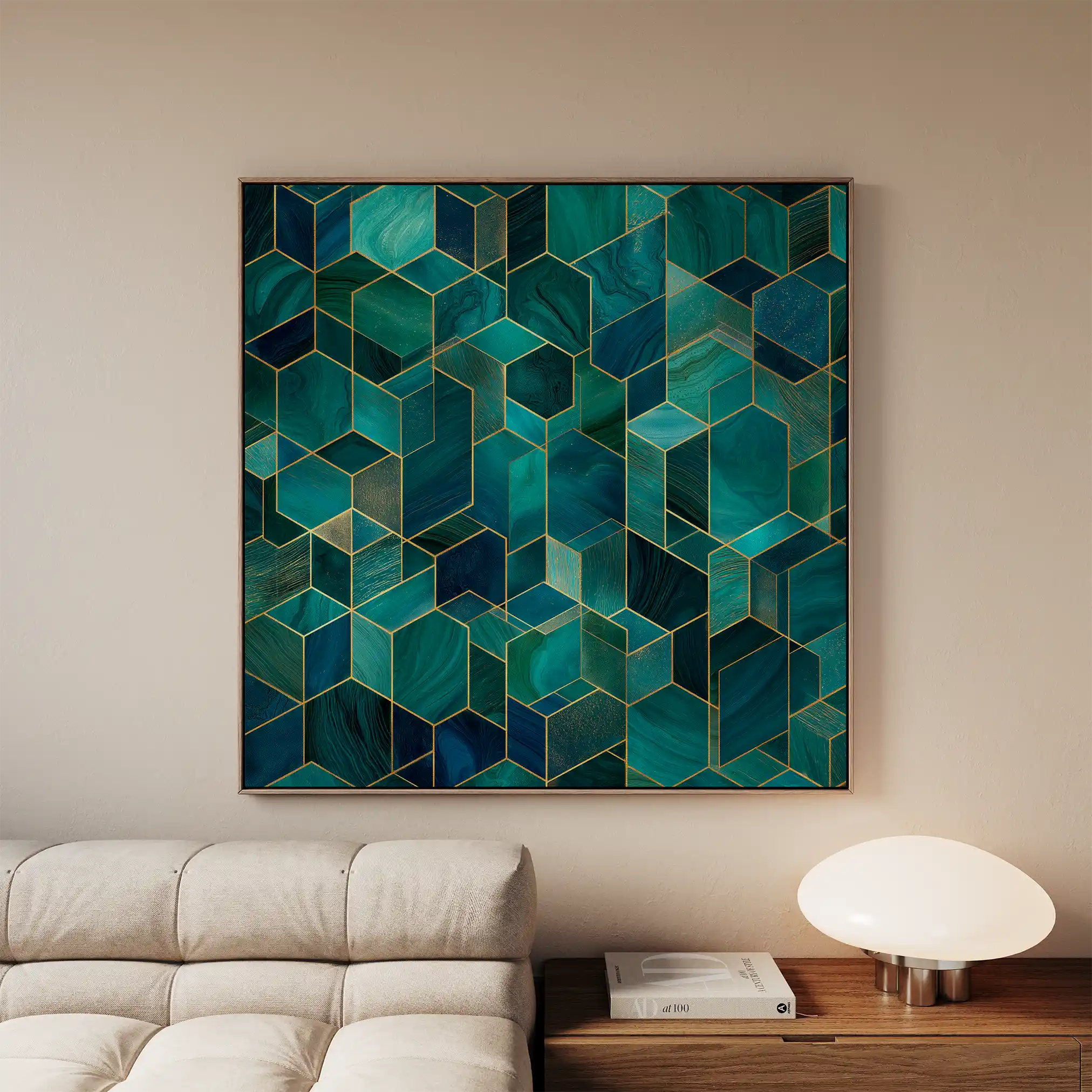 Abstract 1255 Canvas Art 60 x 60 cm / Black