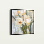 Floral 1255 Canvas Art 16" x 16" / 40 x 40 cm / Black