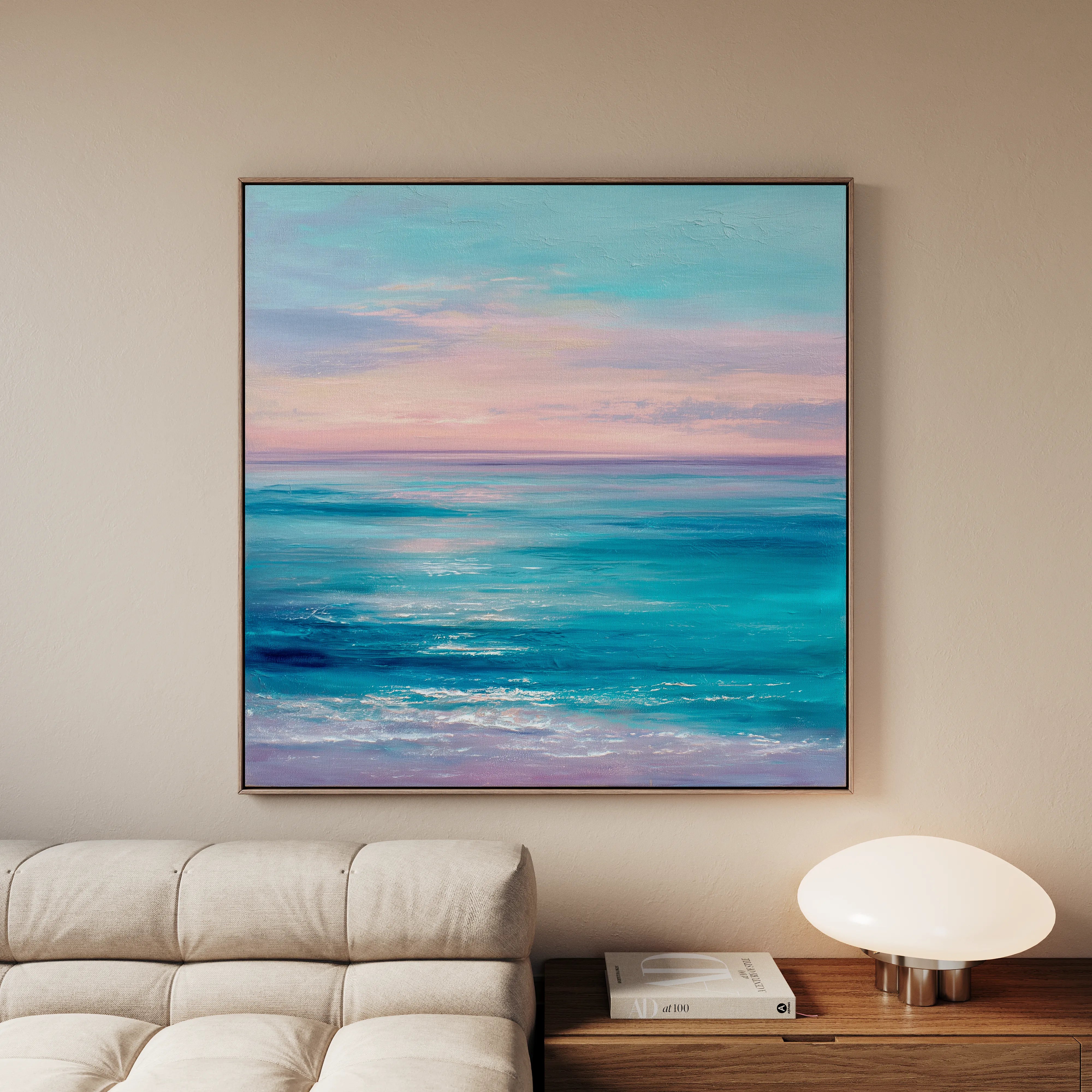 Abstract 1256 Canvas Art 16" x 16" / 40 x 40 cm / Black