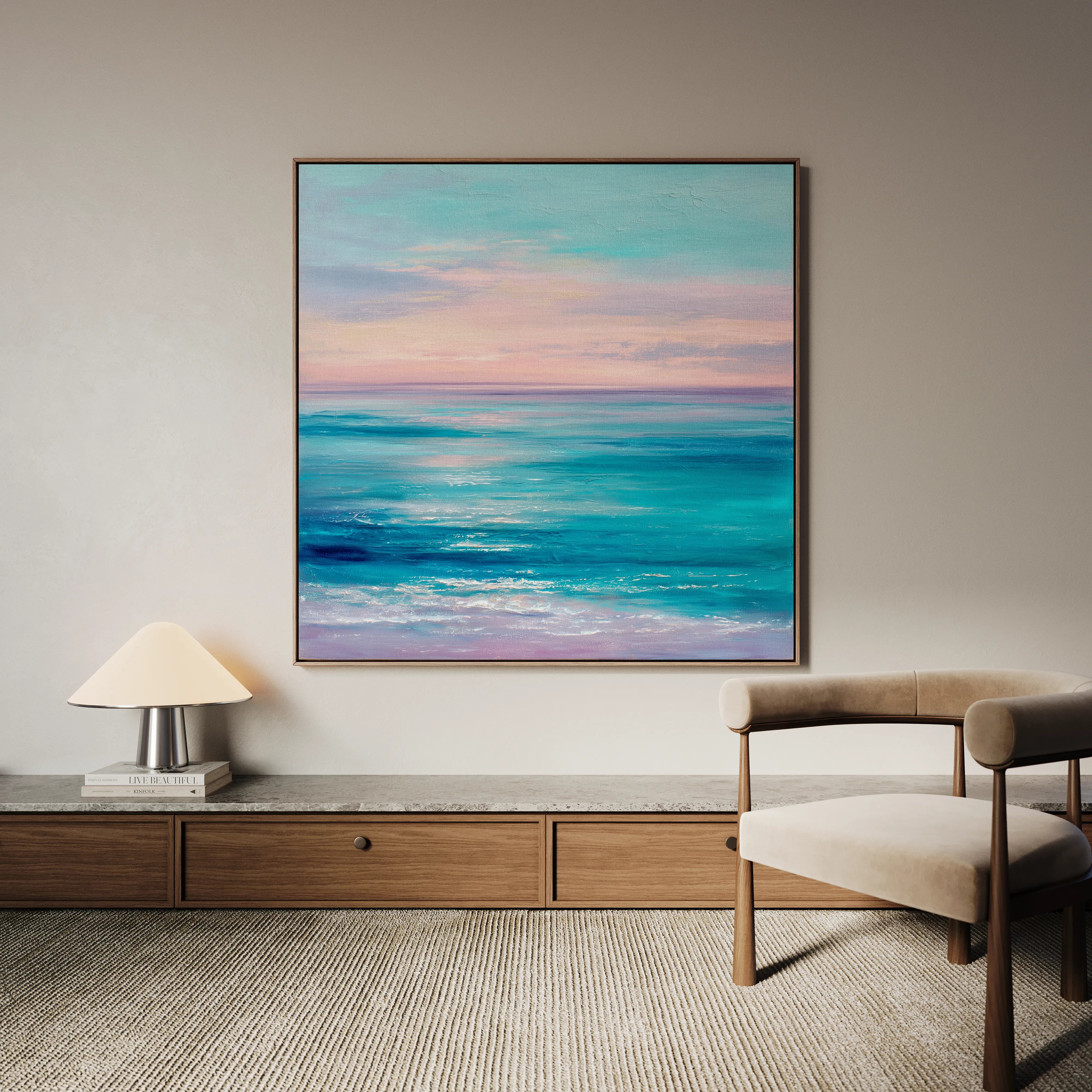 Abstract 1256 Canvas Art 16" x 16" / 40 x 40 cm / Black