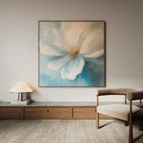 Floral 1256 Canvas Art 16" x 16" / 40 x 40 cm / Black