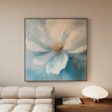 Floral 1256 Canvas Art 16" x 16" / 40 x 40 cm / Black