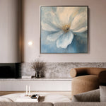 Floral 1256 Canvas Art 16" x 16" / 40 x 40 cm / Black