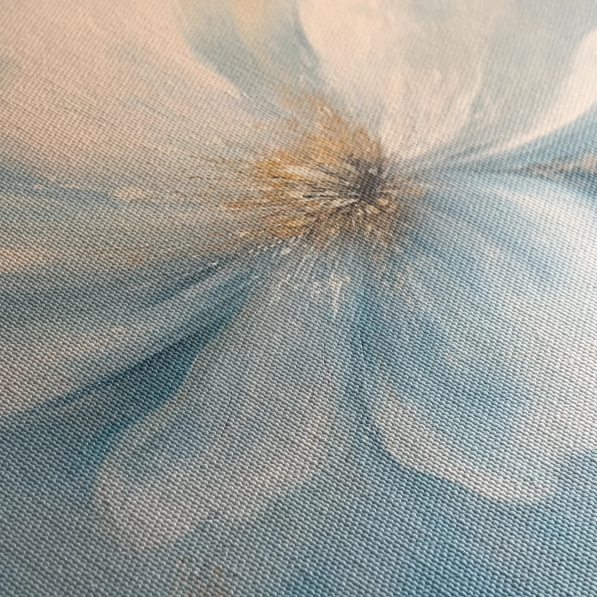 Floral 1256 Canvas Art 16" x 16" / 40 x 40 cm / Black