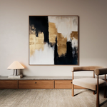 Abstract 1257 Canvas Art 60 x 60 cm / Black