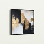 Abstract 1257 Canvas Art 60 x 60 cm / Black