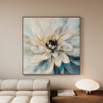 Floral 1257 Canvas Art 16" x 16" / 40 x 40 cm / Black