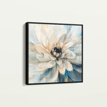 Floral 1257 Canvas Art 16" x 16" / 40 x 40 cm / Black