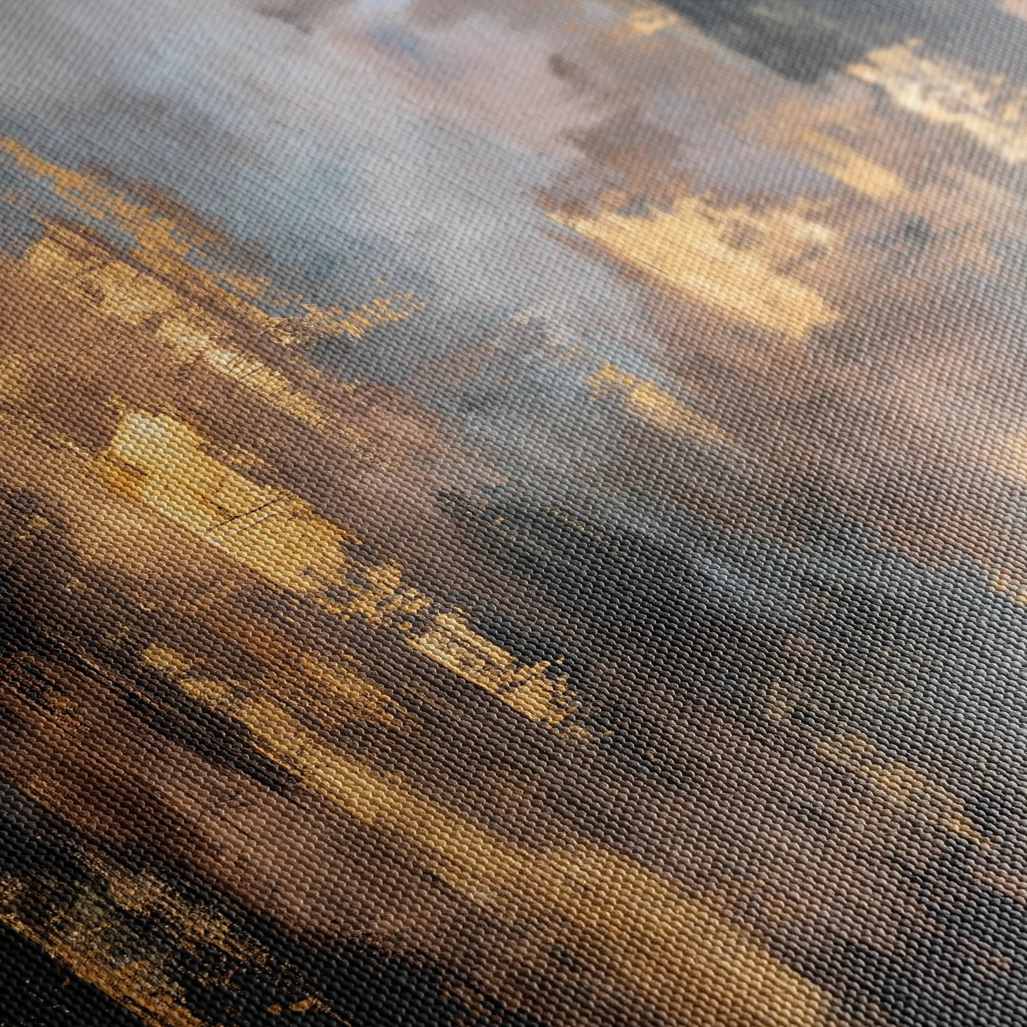 Abstract 1258 Canvas Art 16" x 16" / 40 x 40 cm / Black