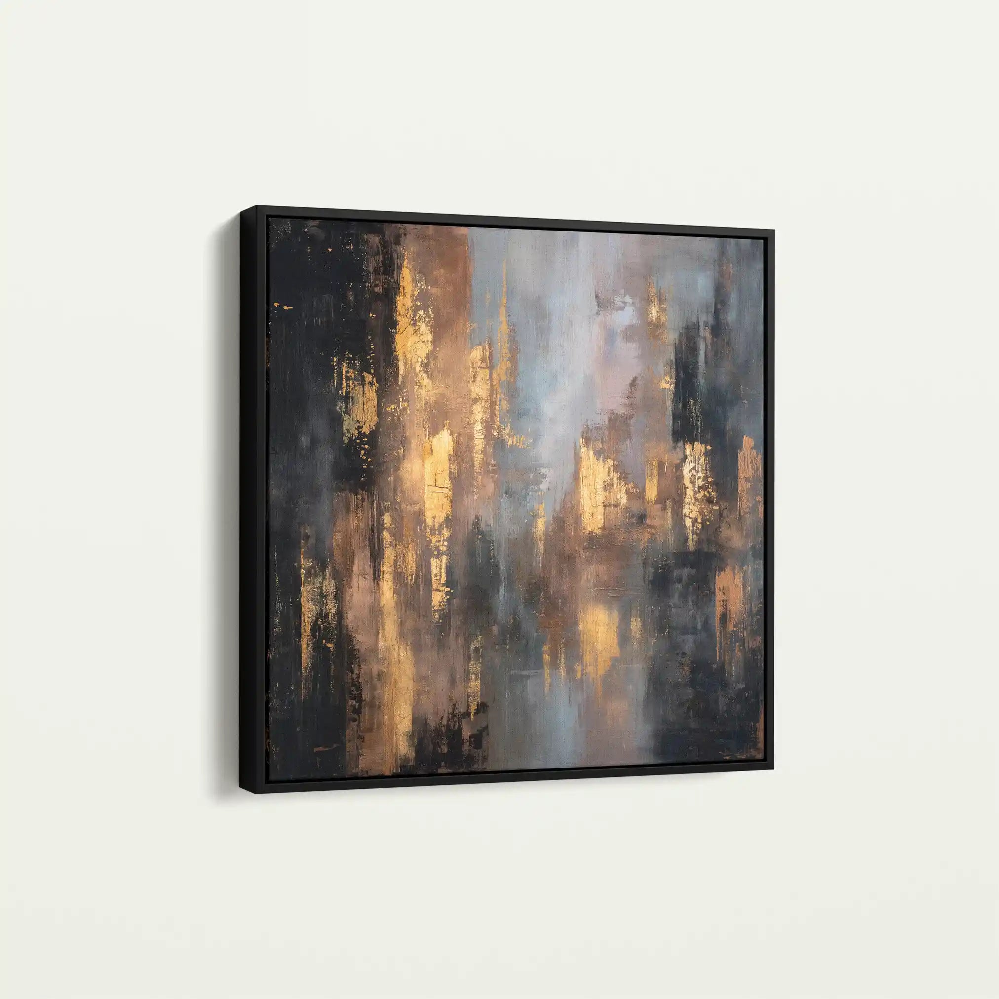 Abstract 1258 Canvas Art 60 x 60 cm / Black