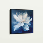 Floral 1258 Canvas Art 16" x 16" / 40 x 40 cm / Black