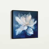 Floral 1258 Canvas Art 16" x 16" / 40 x 40 cm / Black