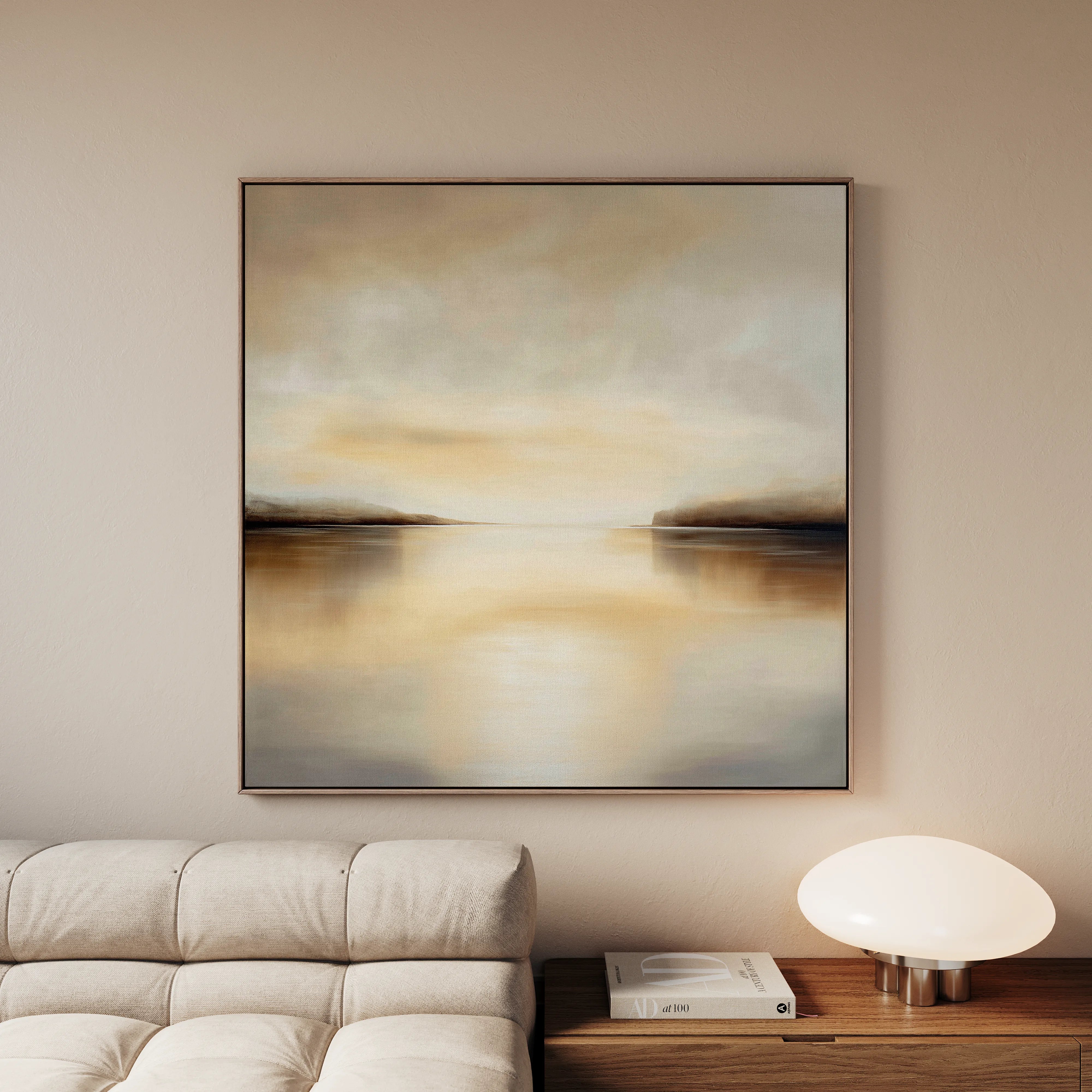 Abstract 1259 Canvas Art 16" x 16" / 40 x 40 cm / Black