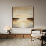 Abstract 1259 Canvas Art 16" x 16" / 40 x 40 cm / Black