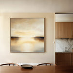 Abstract 1259 Canvas Art 16" x 16" / 40 x 40 cm / Black