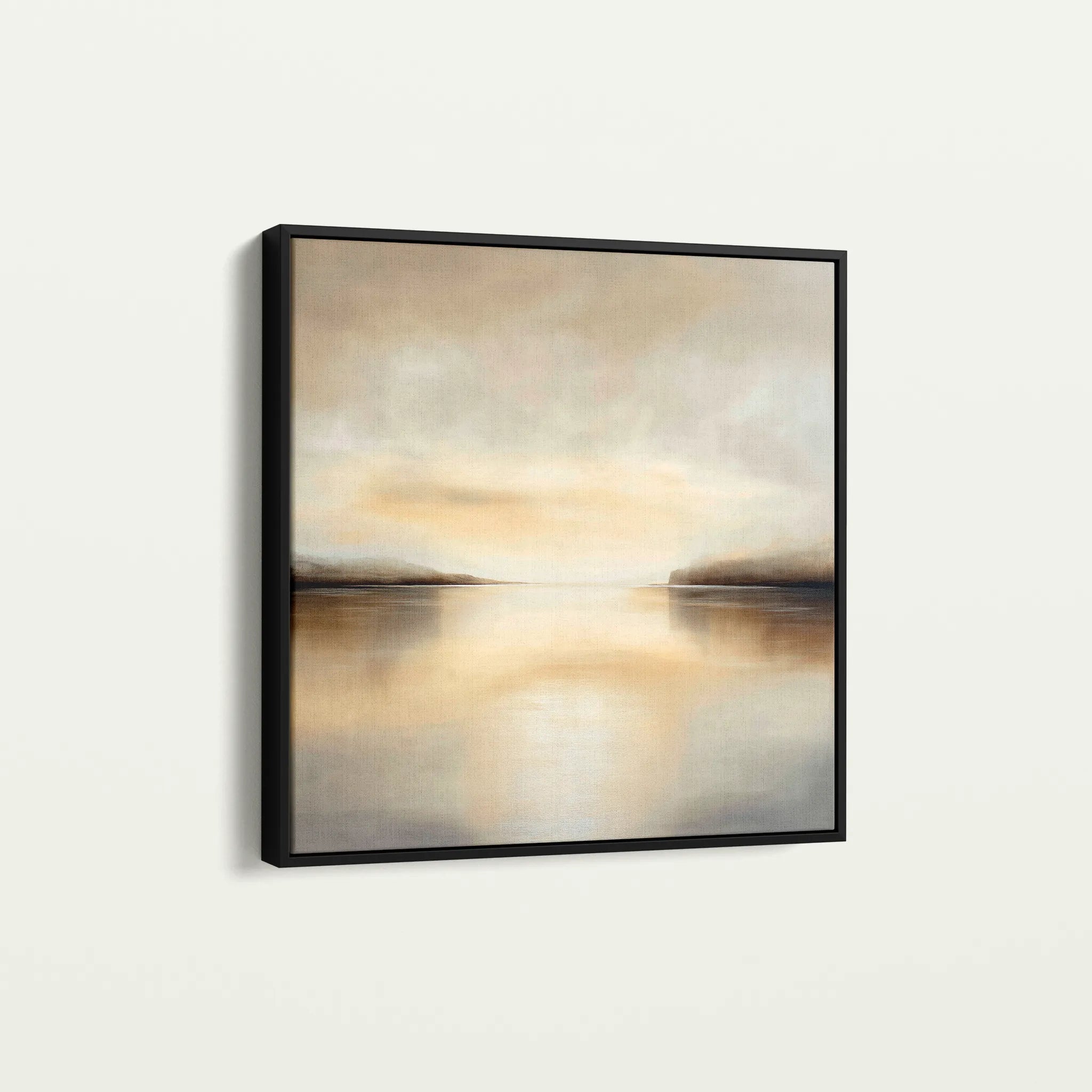 Abstract 1259 Canvas Art 16" x 16" / 40 x 40 cm / Black