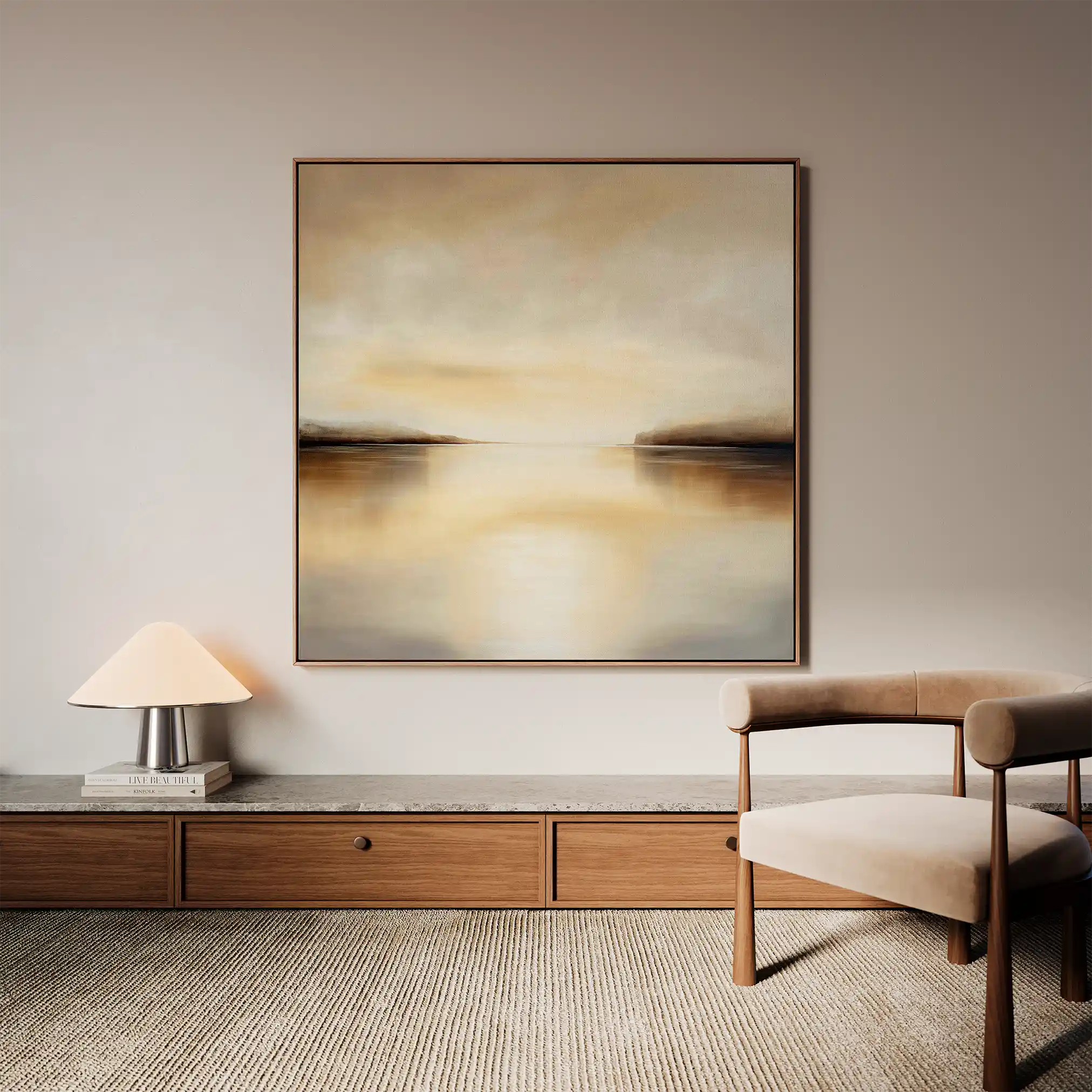 Abstract 1259 Canvas Art 60 x 60 cm / Black