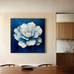 Floral 1259 Canvas Art 16" x 16" / 40 x 40 cm / Black