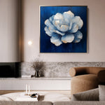 Floral 1259 Canvas Art 16" x 16" / 40 x 40 cm / Black