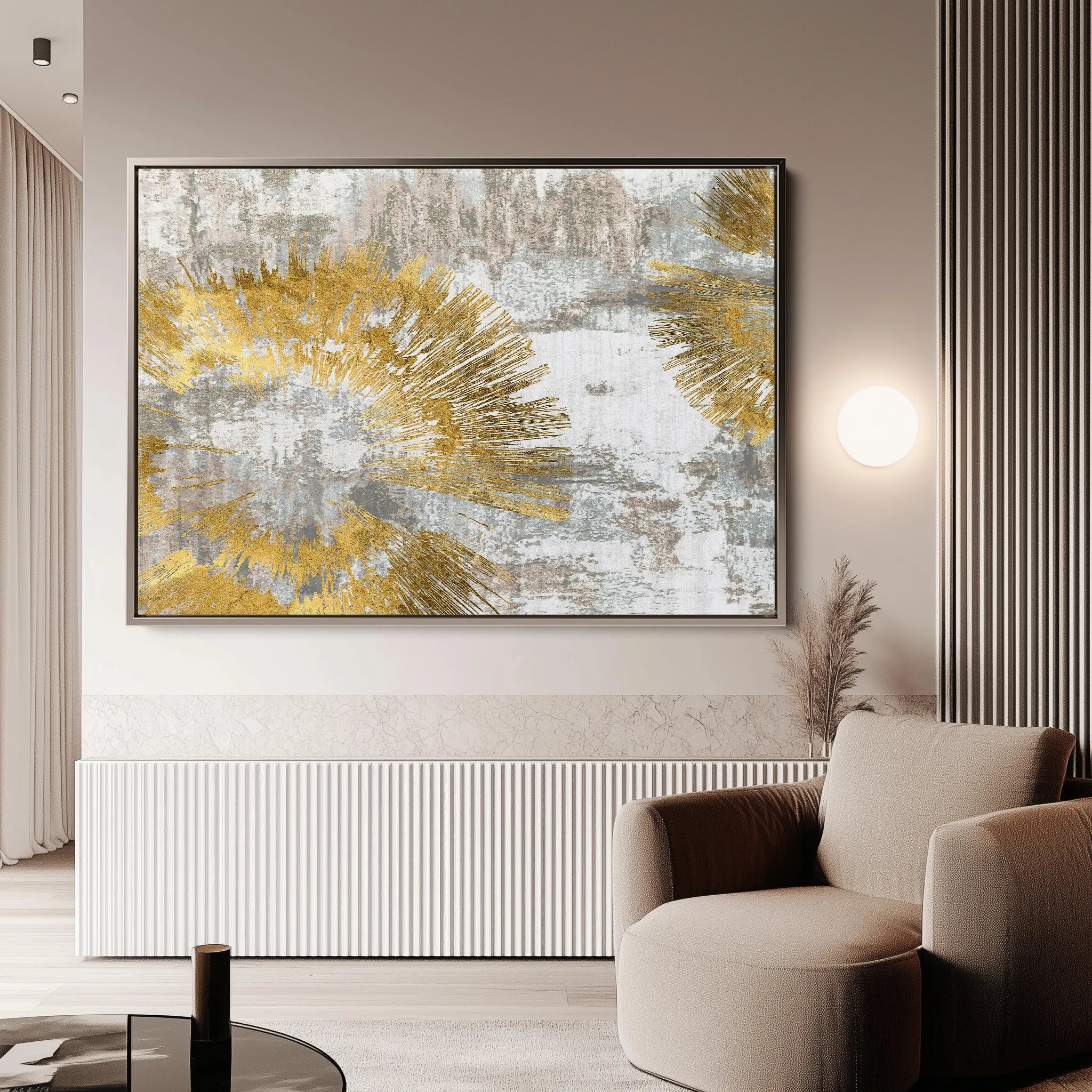 Abstract 126 Canvas Art 18" x 24" / 45 x 60 cm / Black