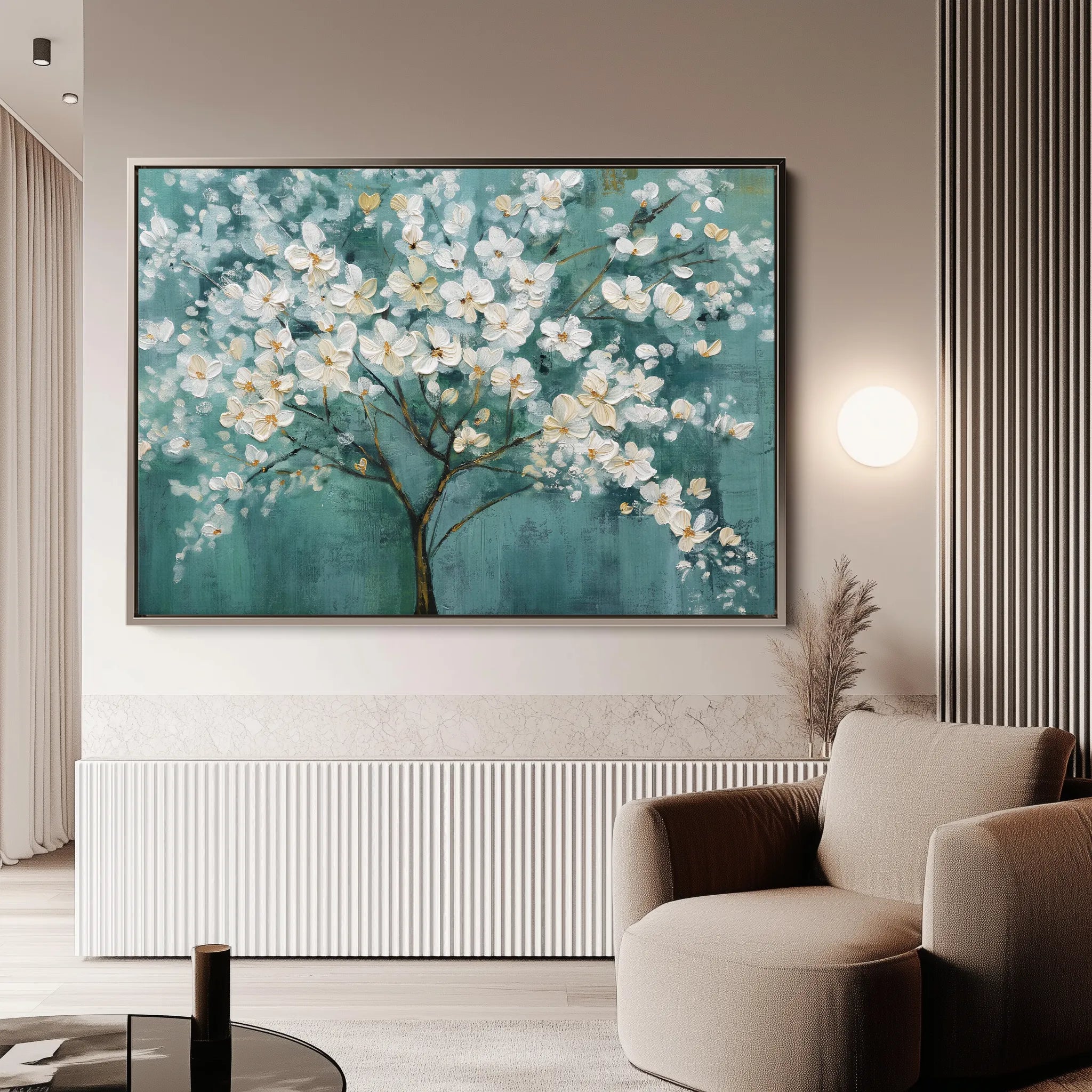 Floral 126 Canvas Art 18" x 24" / 45 x 60 cm / Black