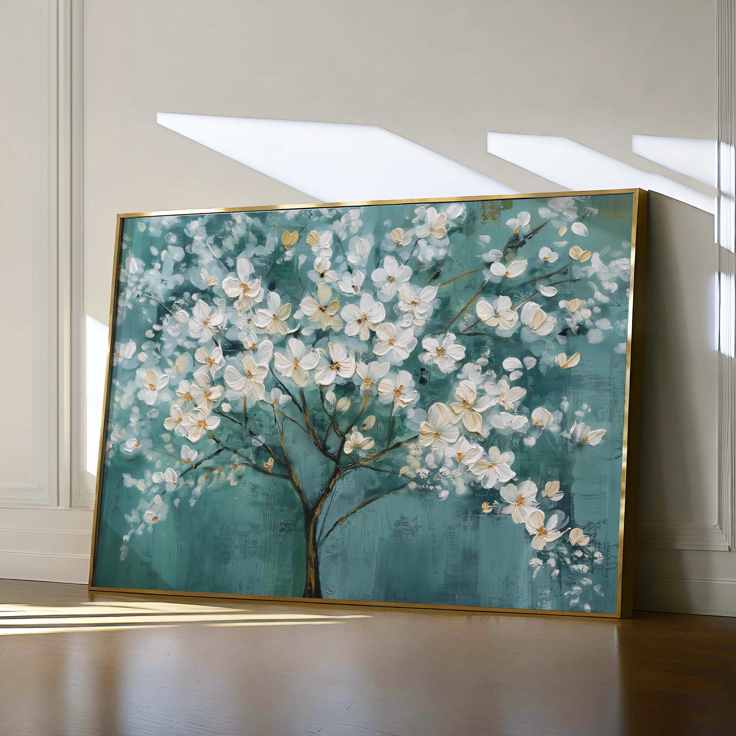 Floral 126 Canvas Art 18" x 24" / 45 x 60 cm / Black