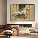 Horses 126 Canvas Art 18" x 24" / 45 x 60 cm / Black