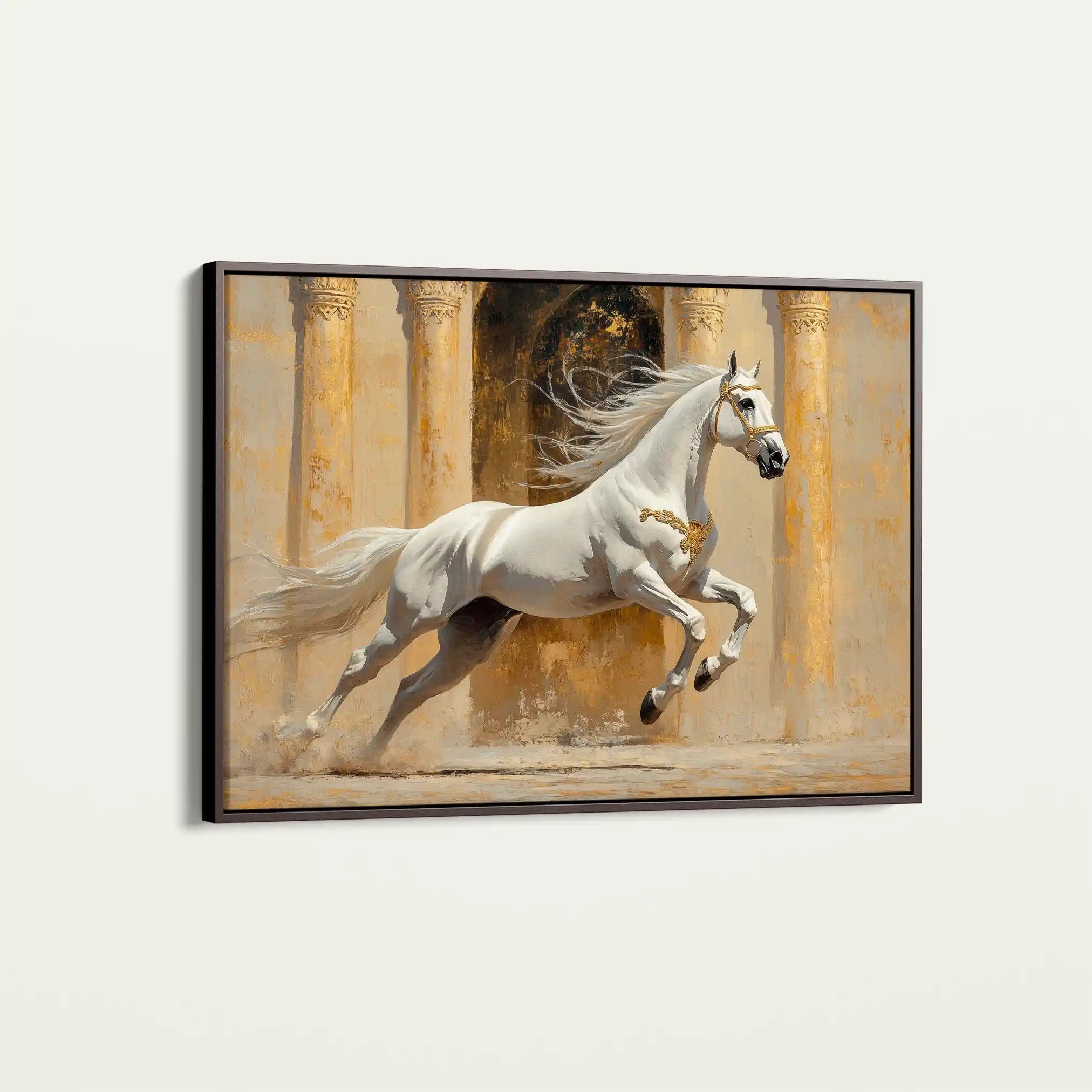 Horses 126 Canvas Art 60 x 40 cm / Black