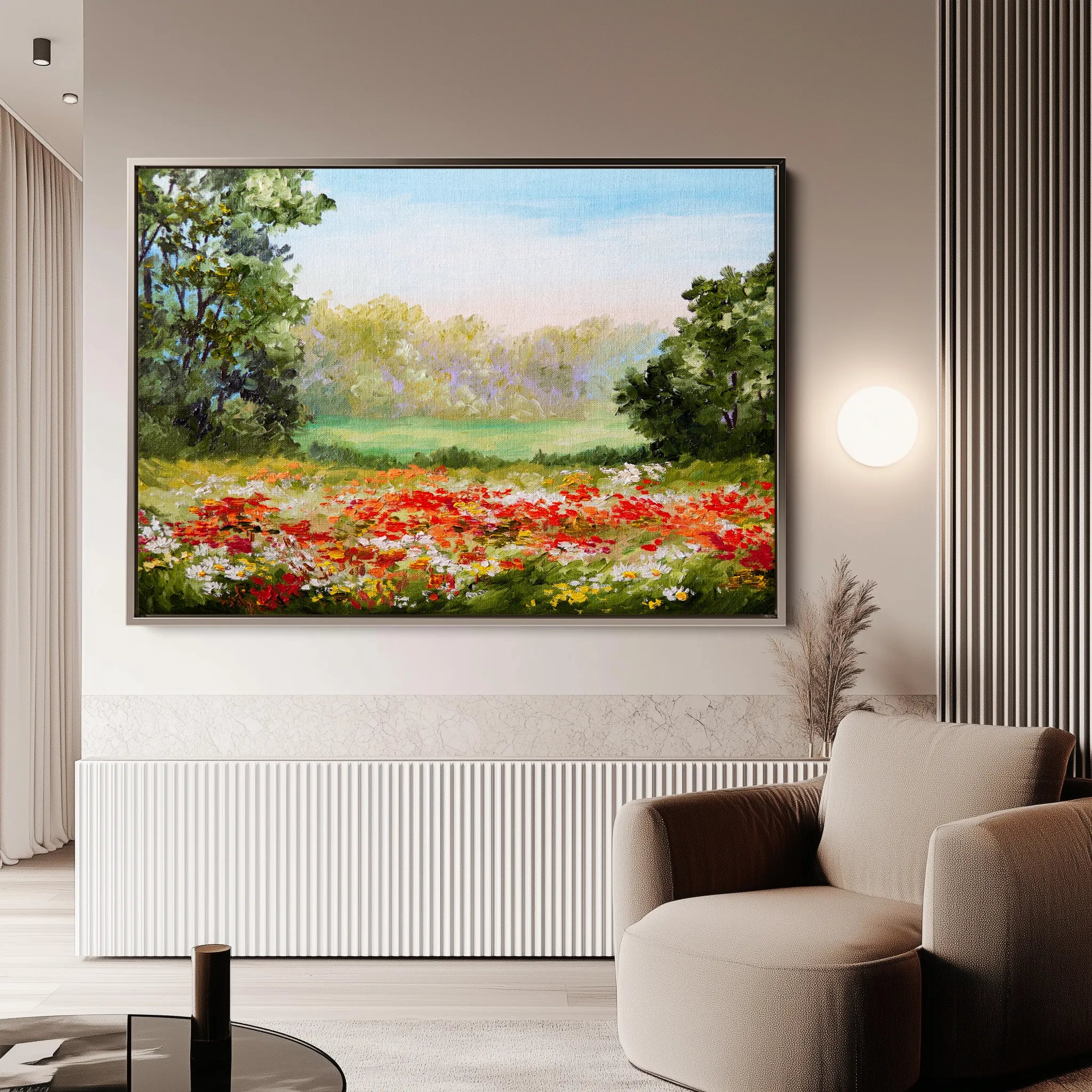 Landscape 126 Canvas Art 18" x 24" / 45 x 60 cm / Black