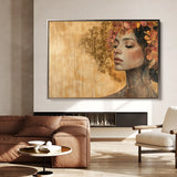 Portrait 126 Canvas Art 18" x 24" / 45 x 60 cm / Black